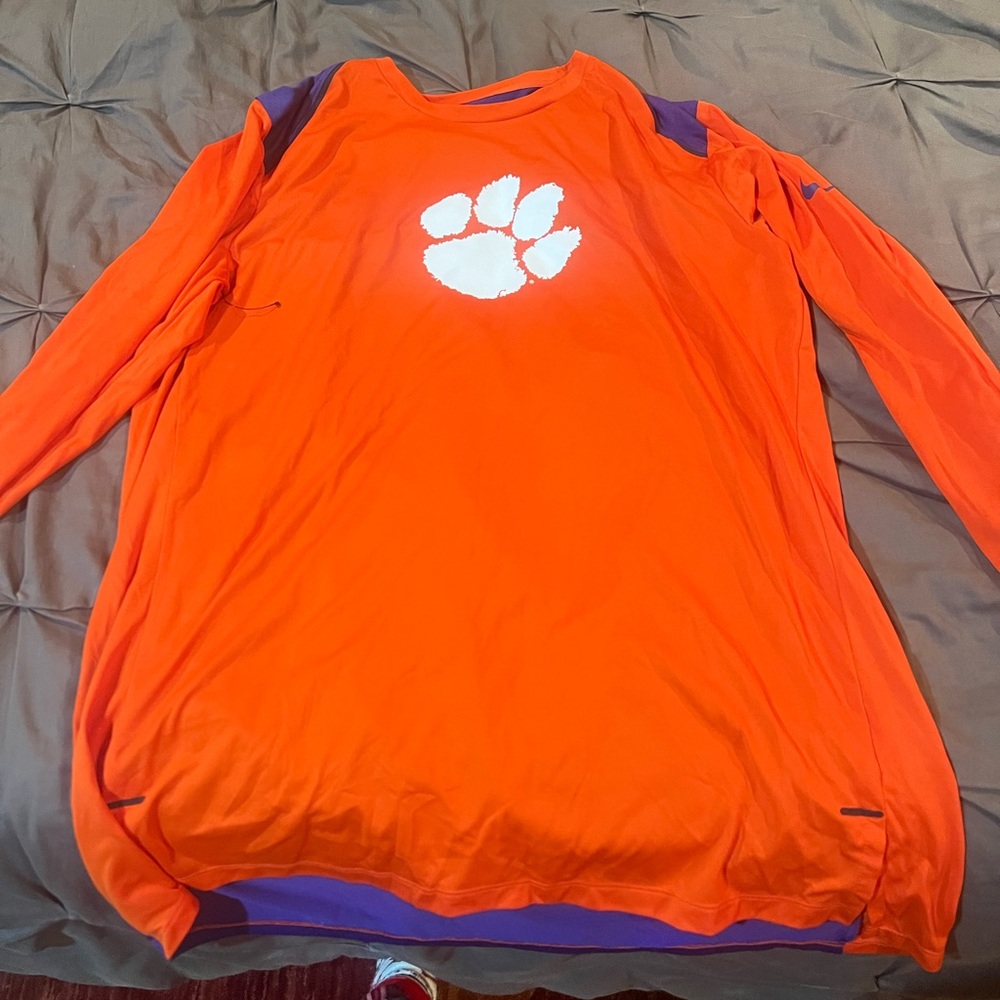 Clemson Long Sleeve Dri Fit Tshirt